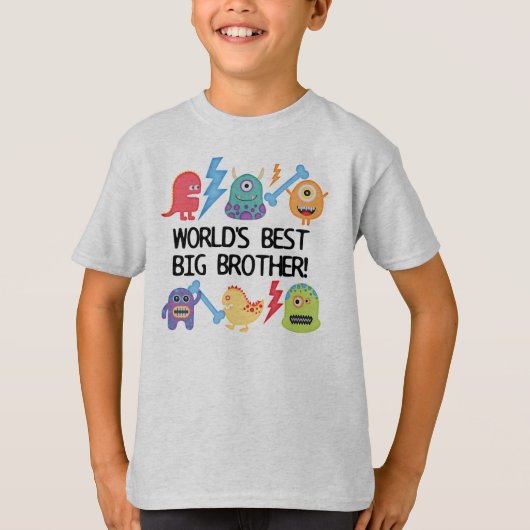 Monsters World's Best Big Brother T-shirt (Voorkant)