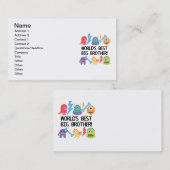 Monsters World's Best Big Brother Visitekaartje (Voorkant / Achterkant)