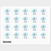 monsters zingen ronde sticker (Vel)
