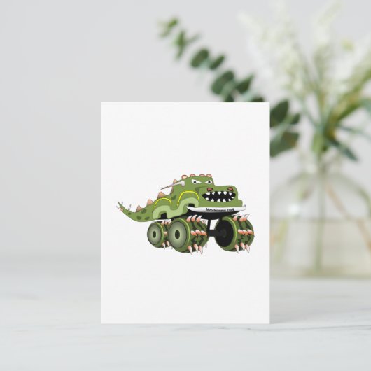 Monstersaurus Truck Briefkaart (Staand voorkant)