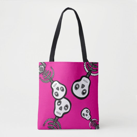 Monsterskeletten Tote Bag (Voorkant)