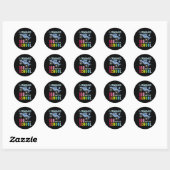 Monstertruck 100 dagen schoolkleding ronde sticker (Vel)