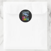 Monstertruck 100 dagen schoolkleding ronde sticker (Tas)