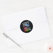 Monstertruck 100 dagen schoolkleding ronde sticker (Envelop)
