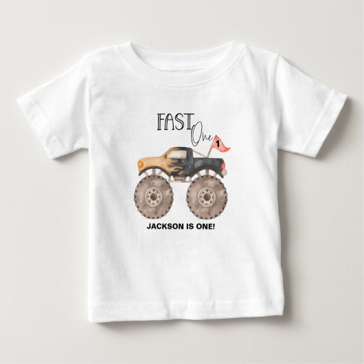 Monstertruck 1e verjaardag Fast ONE kids (Voorkant)