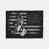 Monstertruck Amerikaanse vlag vintage ontwerp juli Fleece Deken (Voorkant (Horizontaal))