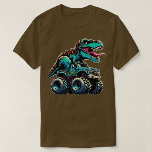 MonsterTruck Grappig Ontwerp Rijden T Rex Lover An T-shirt (Design voorkant)