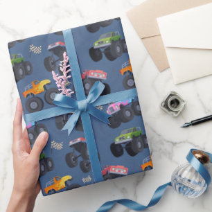 Monstertruck Inpakpapier, Verjaardagscadeau Jongen Cadeaupapier