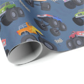Monstertruck Inpakpapier, Verjaardagscadeau Jongen Cadeaupapier (Rol Hoek)
