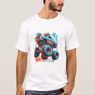 Monstertruck Kleurrijk Vintage T-shirt