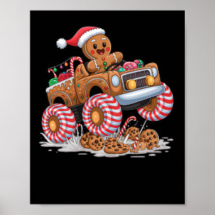 Monstertruck Peperkoekman Grappige Kerstkoning Poster