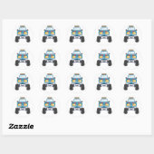 Monstertruck Ronde Sticker (Vel)