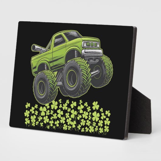 Monstertruck St. Patrick's Day Lucky Shamrock Fotoplaat (Zijkant)