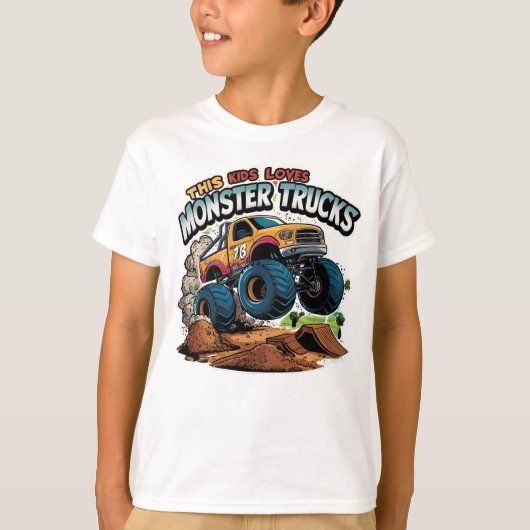 monstertruck stijgt over vuilstapel t-shirt (Voorkant)