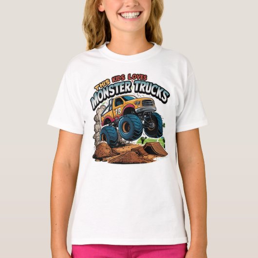monstertruck stijgt over vuilstapel t-shirt (Voorkant)