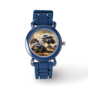 Monstertrucks racen in de woestijn, horloge