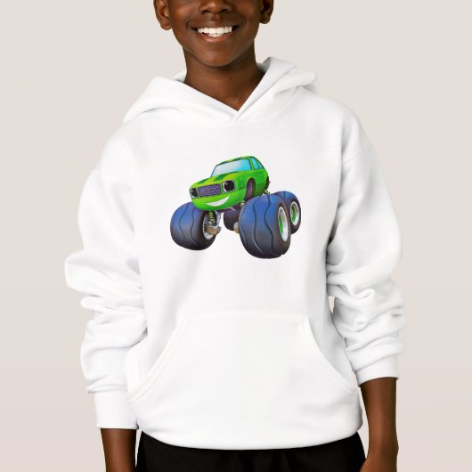 Monstertrucks sweatshirt met capuchon voor kindere (Voorkant)