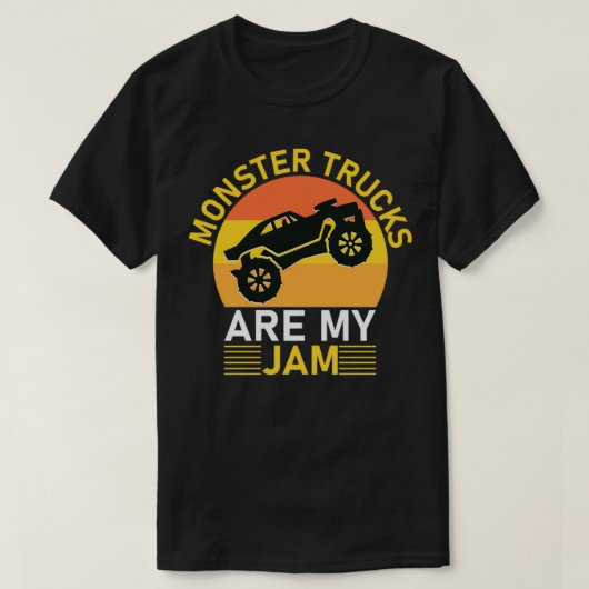 monstertrucks zijn mijn jam monster vrachtwagen nu t-shirt (Design voorkant)