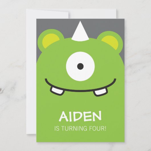 Monsteruitnodiging Kaart (Voorkant)