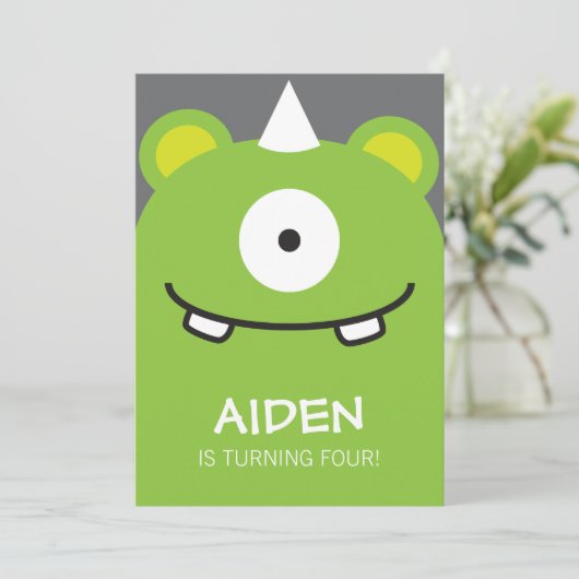 Monsteruitnodiging Kaart (Staand voorkant)