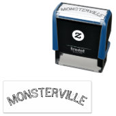 " MONSTERVILLE " Halloween words Self Inking Stamp Zelfinktende Stempel (In situ)