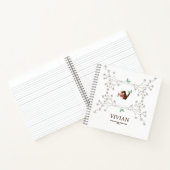 Monstervlinder en Floral Lijst Name Initiaal Notitieboek (Binnen)