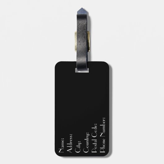 Monstervormig vormontwerp bagagelabel (Achterkant verticaal)