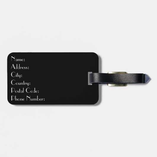 Monstervormig vormontwerp bagagelabel (Achterkant horizontaal)