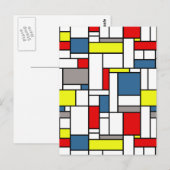 Monstervormig vormontwerp briefkaart (Voorkant / Achterkant)