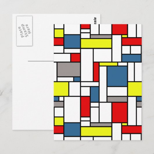 Monstervormig vormontwerp briefkaart (Voorkant / Achterkant)