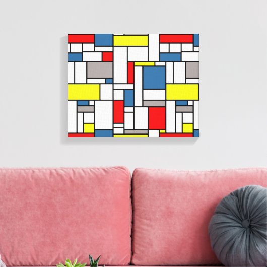 Monstervormig vormontwerp canvas afdruk (Insitu (Woonkamer))