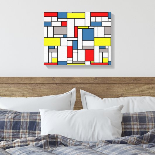 Monstervormig vormontwerp canvas afdruk (Insitu (Slaapkamer))