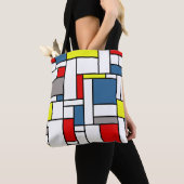 Monstervormig vormontwerp tote bag (Dichtbij)