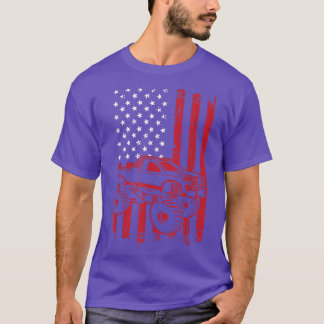 Monstervrachtwagen  - Amerikaanse vlag off-road dr T-shirt