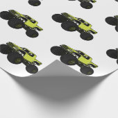 Monstervrachtwagen cartoon illustratie cadeaupapier (Hoek)