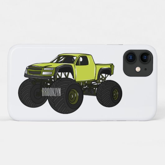 Monstervrachtwagen cartoon illustratie Case-Mate iPhone case (Achterkant (horizontaal))