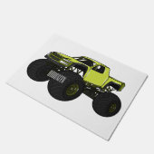 Monstervrachtwagen cartoon illustratie deurmat (Schuin)