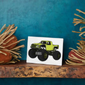 Monstervrachtwagen cartoon illustratie fotoplaat (Zijkant)