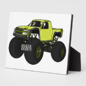 Monstervrachtwagen cartoon illustratie fotoplaat (Zijkant)