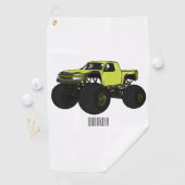 Monstervrachtwagen cartoon illustratie golfhanddoek (Insitu)