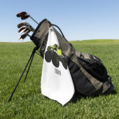 Monstervrachtwagen cartoon illustratie golfhanddoek (Groen)