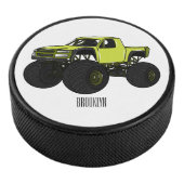 Monstervrachtwagen cartoon illustratie hockey puck (3/4)