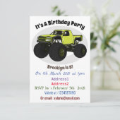 Monstervrachtwagen cartoon illustratie kaart (Staand voorkant)