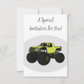 Monstervrachtwagen cartoon illustratie kaart (Achterkant)