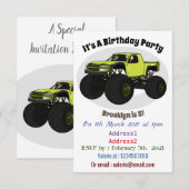 Monstervrachtwagen cartoon illustratie kaart (Voorkant / Achterkant)