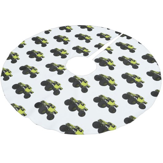 Monstervrachtwagen cartoon illustratie kerstboom rok (Gekanteld)