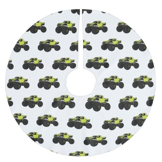 Monstervrachtwagen cartoon illustratie kerstboom rok (Voorkant)