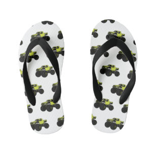 Monstervrachtwagen cartoon illustratie kinder teenslippers