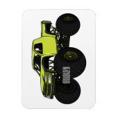 Monstervrachtwagen cartoon illustratie magneet (Verticaal)