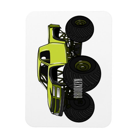 Monstervrachtwagen cartoon illustratie magneet (Verticaal)